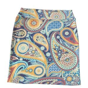 NWT LuLaRoe Cassie skirt Sz 3XL 3X stretch Pencil Skirt pale pastel paisley
